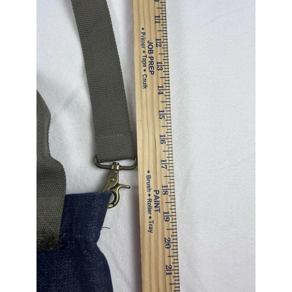 Feed + Target 20 Project Olive & Blue Denim Canvas Top Handle Crossbody Tote Bag